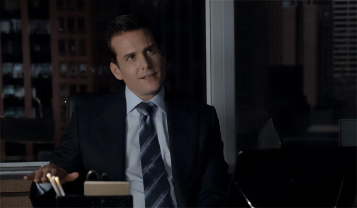 Harvey Specter smiling