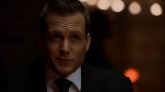 Harvey Specter raising his eyebrows