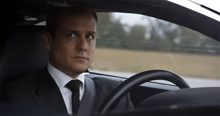 Harvey Specter driving car