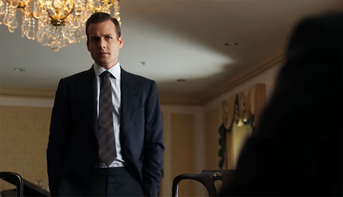 Harvey Specter looking angry