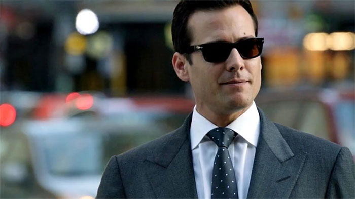 Harvey Specter wearing sunglasses