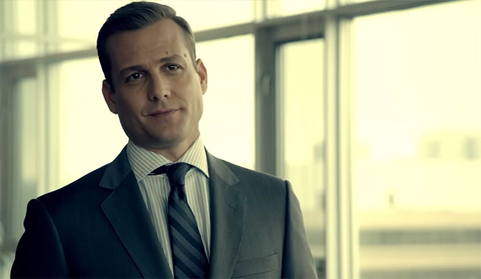 Harvey Specter smiling