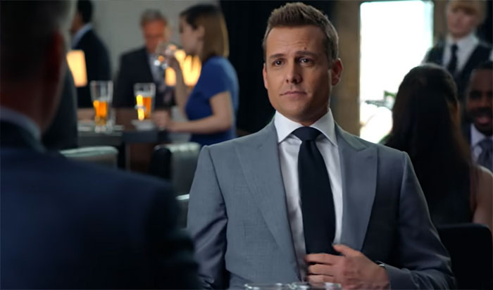Harvey Specter wearing grey suit