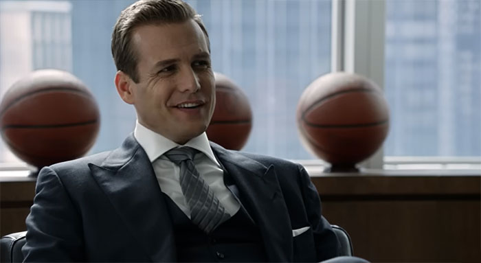 Harvey Specter smiling