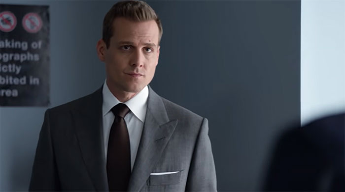 Harvey Specter looking straight