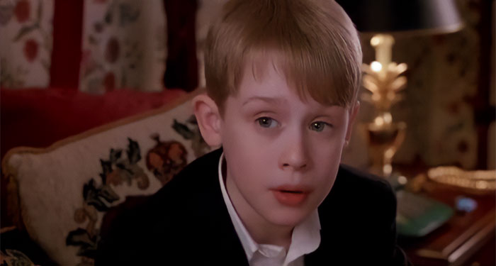 Kevin McCallister looking from Home Alone