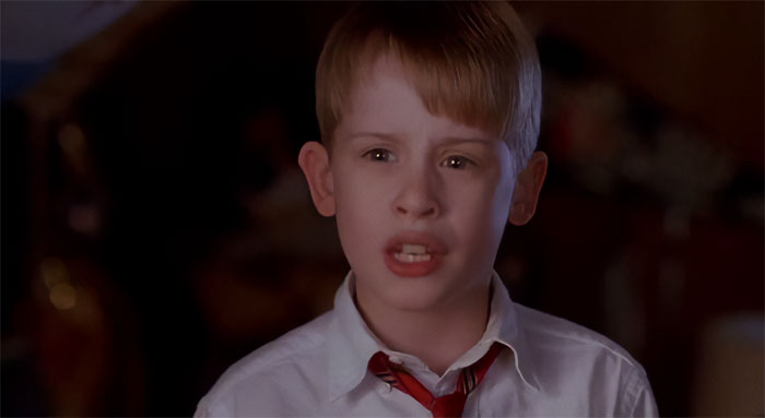 Kevin McCallister wearing white shirt from Home Alone