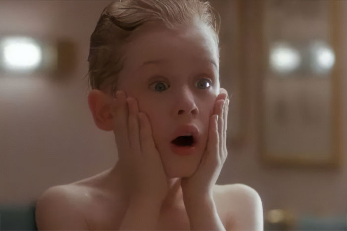 Kevin McCallister shocked from Home Alone