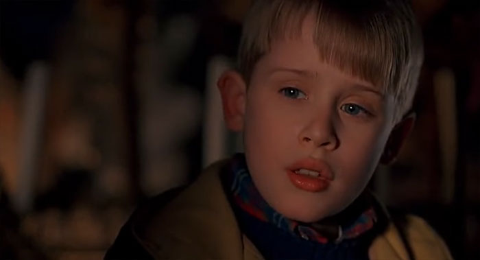 Kevin McCallister looking from Home Alone