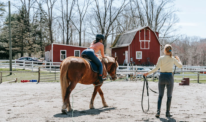 Entitled Horse Rider Made To Literally Scoop Horse Dung Into Her Backpack After Being Caught By Landowner