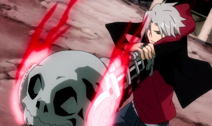 Aobo Koyo using his gun from Katekyo Hitman Reborn