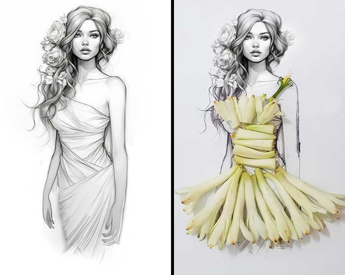 I Add Flower Petals And Leaves To Beautiful Illustrations, Here’s The Result (14 Pics)