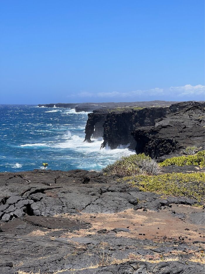 Cliffs In Volcanoes National Park, Hawaii