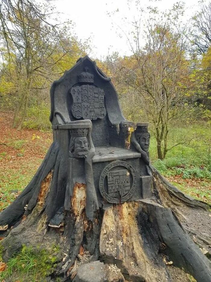 England, With Its Rich History And Diverse Landscapes, Has Numerous Woodlands And Forests That May Hold Hidden Treasures Or Intriguing Structures. Unusual Or Artistic Creations, Including Thrones Or Sculptures, Are Sometimes Found In Natural Settings, Often Created By Individuals Or Local Communities