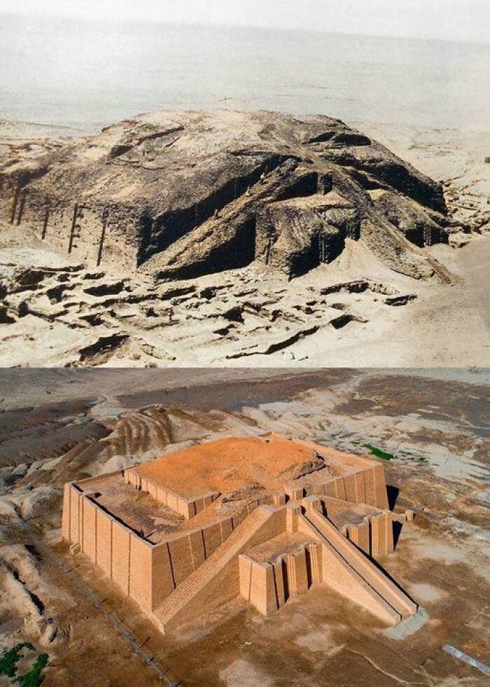 Before And After! The Great Ziggurat Of Ur