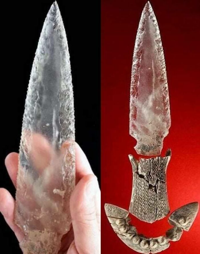 This Is A 5,000-Year-Old Crystal Dagger Discovered In A Megalithic Tomb In Present-Day Spain