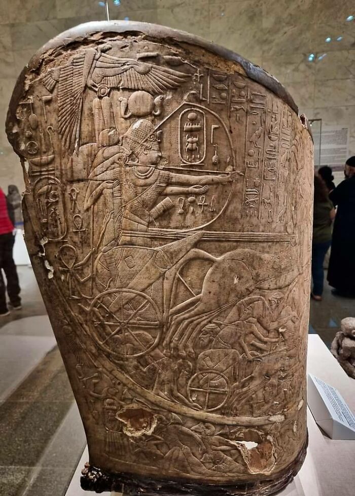The Well Preserved State Chariot Of Pharaoh Thutmose Iv (R. 1401-1388 Bc, 18th Dynasty), Showing Pharaoh Smitting His Enemies. It Was Discovered From His Tomb Kv43, Luxor, Egypt. Museum Of Egyptian Civilization, Cairo
