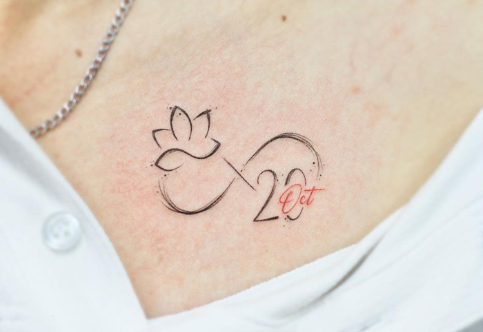 infinity lotus flower tattoo