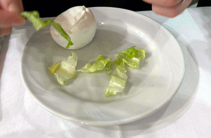 How They Served My Boyfriend's Buffalo Mozzarella Salad In A Restaurant In Rome