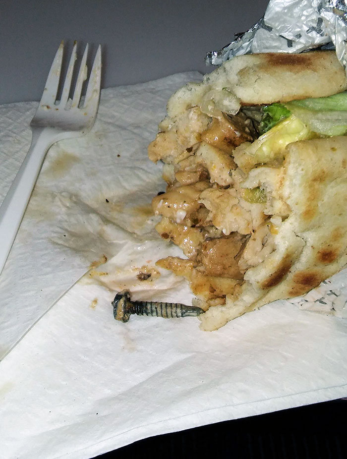 I Just Bit Into A Hidden "Prize" I Got From Pappas Greek Truck For Lunch