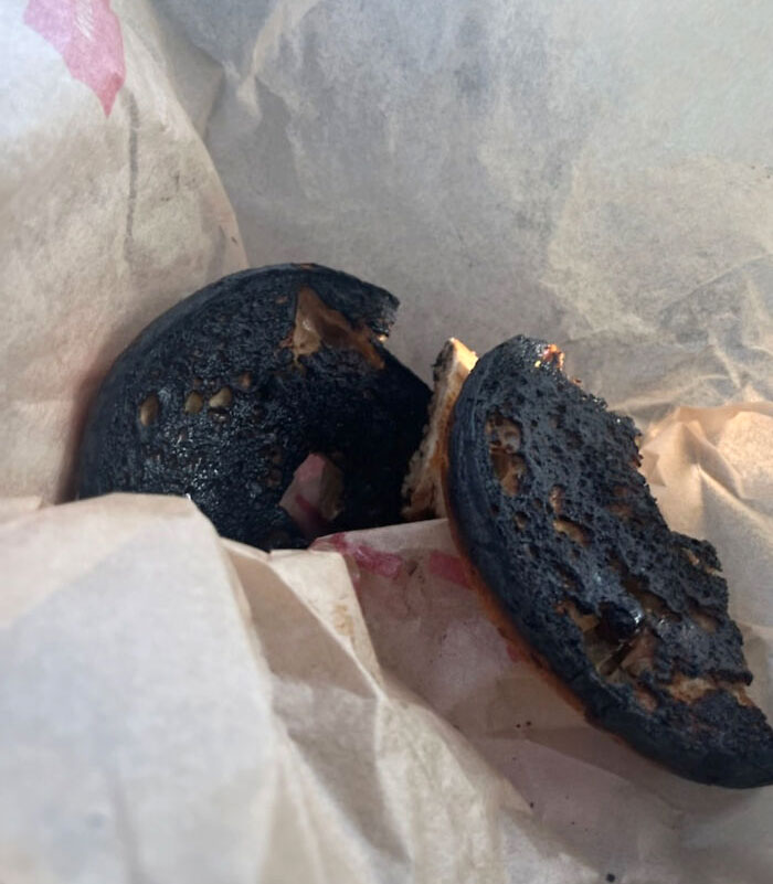 My Sister Got This Bagel From Tim Hortons Restaurant