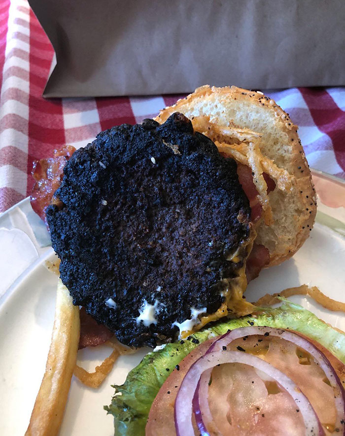 I Ordered A Take-Out From A Local Restaurant For Lunch Today, And This Is How My Burger Came