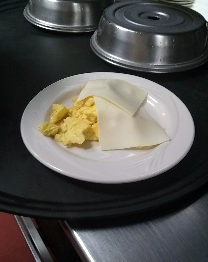 I Worked At A Retirement Home As A Server, And A Resident Ordered Scrambled Eggs With Cheese. Chef Messed It Up, And When I Corrected Him, He Gave Me This
