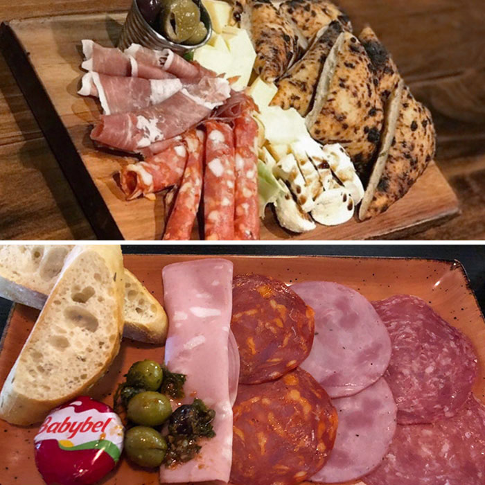 Restaurant's Charcuterie Board As Advertised vs. What I Got
