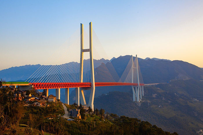 The Duge Bridge, Also Called The Beipanjiang Bridge. As Of 2021, The Bridge Is The Highest In The World