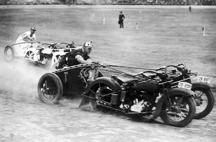 Motorcycle Chariots At New South Wales Police Carnival, 1936
