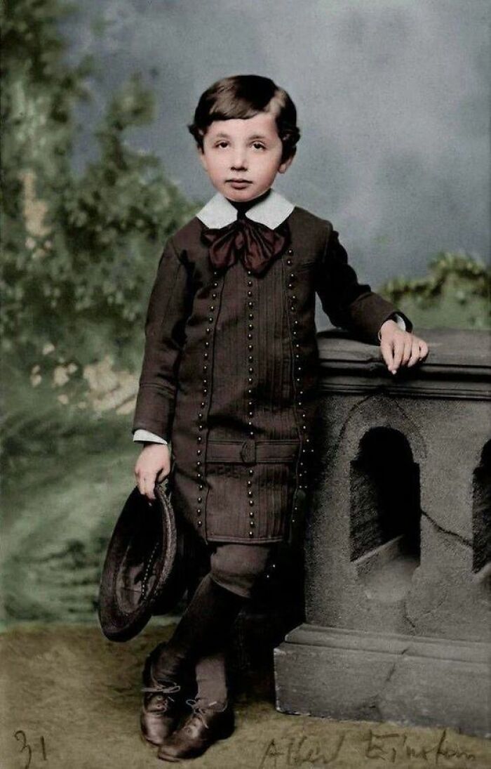 Albert Einstein a los 5 años. Munich, 1884 (coloreada)