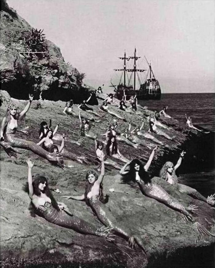 Sirenas en el rodaje de Peter Pan, 1924
