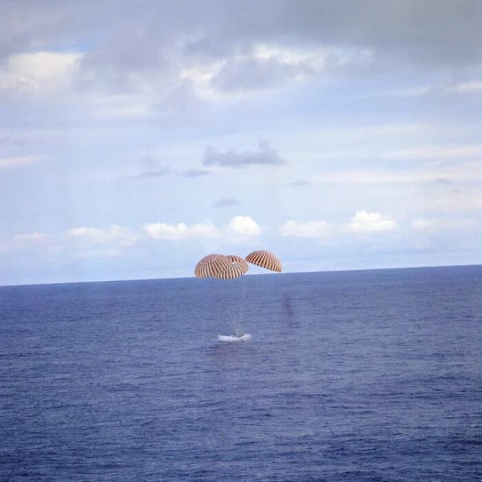 Apollo 13 Splashes Down In The South Pacific. 17 April 1970