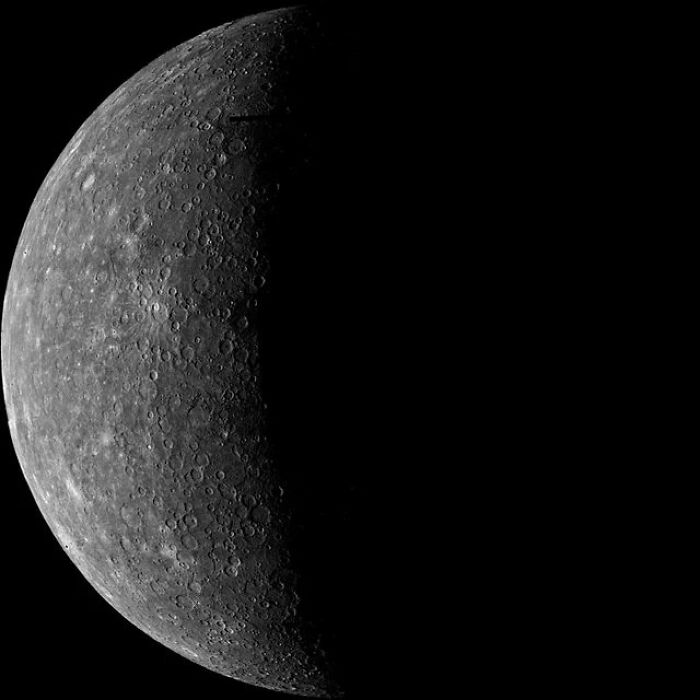 The First Image Of Mercury, Was Taken By Nasa's Mariner 10 In 1974