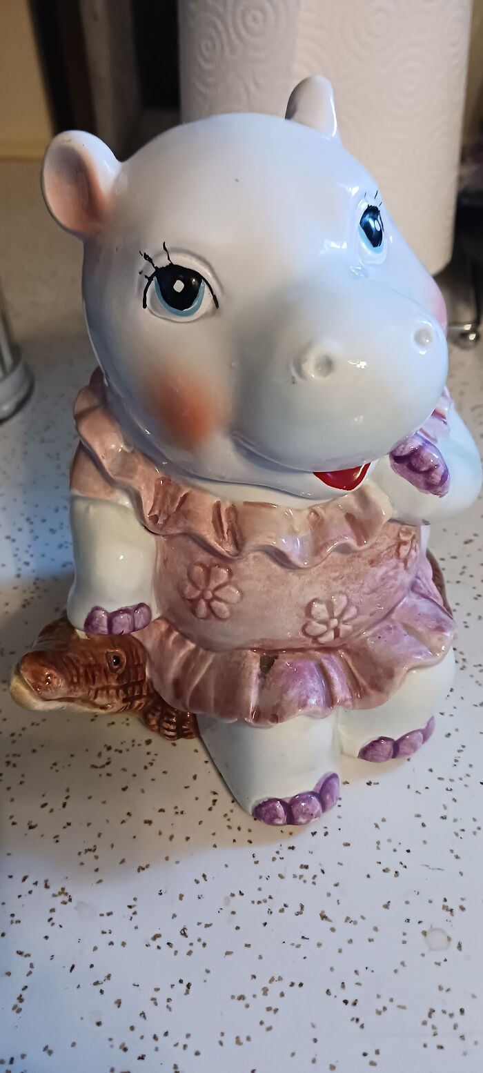 My 2nd House Hippo. I Need A Name! Found At My Favorite Thrift Store Goodwill, New Philadelphia Oh!