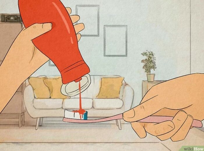 Don't Forget To Brush Your Teeth With Ketchup In The Living Room!