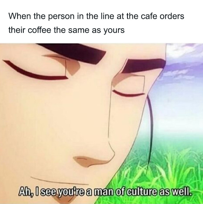 anime coffee meme