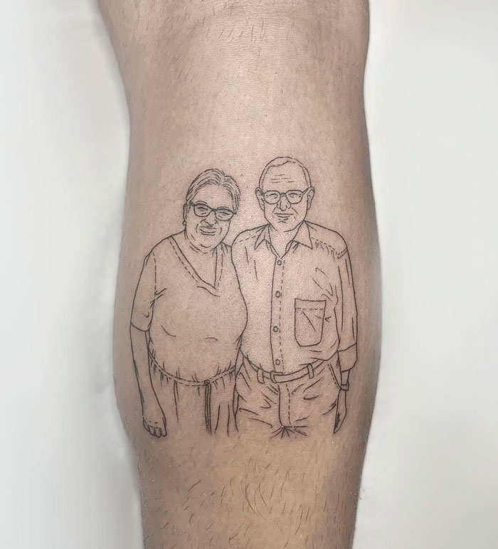 Grandparents graphic tattoo