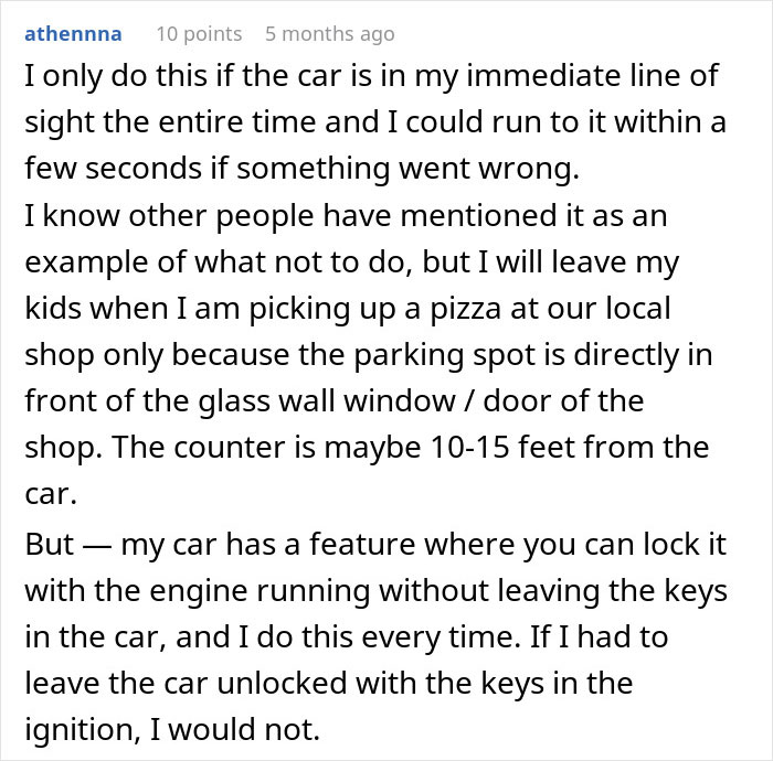 Mom Is Puzzled Whether It’s Ever OK To Leave Kids In The Car, Asks The Internet For Advice Mom Is Puzzled Whether It’s Ever OK To Leave Kids In The Car, Asks The Internet For Advice