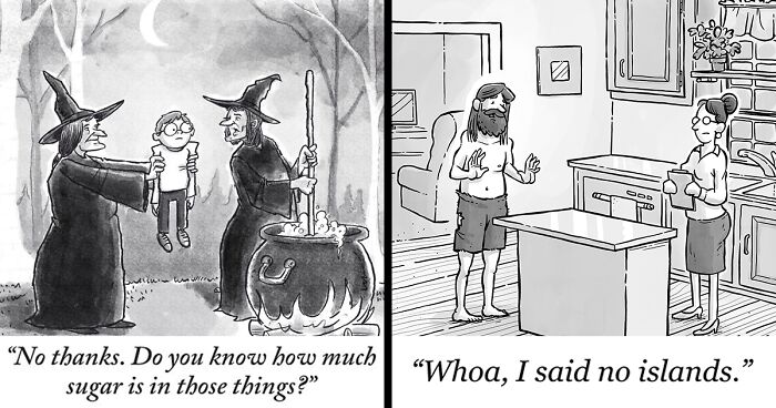 40 Hilarious Cartoons I Created Convey The Message With Little To No Words