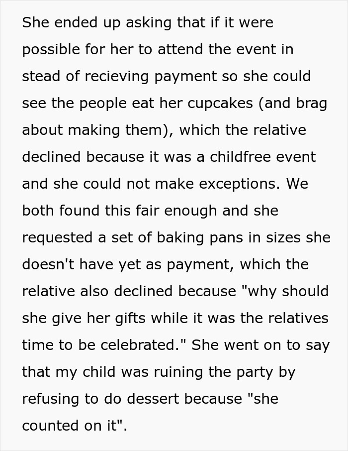 Relative Thinks 9-Year-Old “Shouldn’t Expect Payment” For 75 Cupcakes, Gets Called Out By Mom Relative Thinks 9-Year-Old “Shouldn’t Expect Payment” For 75 Cupcakes, Gets Called Out By Mom