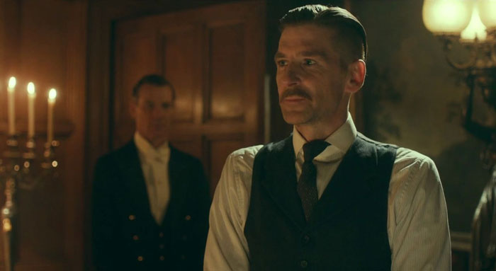 Arthur Shelby speaking at Tommy's wedding