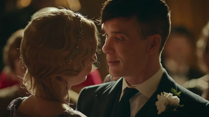 Grace Burgess and Tommy Shelby dancing