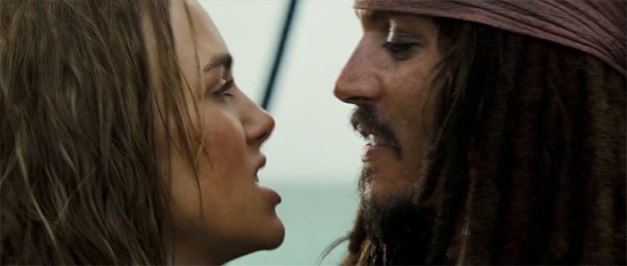 Elizabeth Swann and Jack Sparrow 