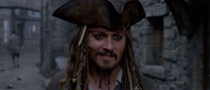 Jack Sparrow smiling 