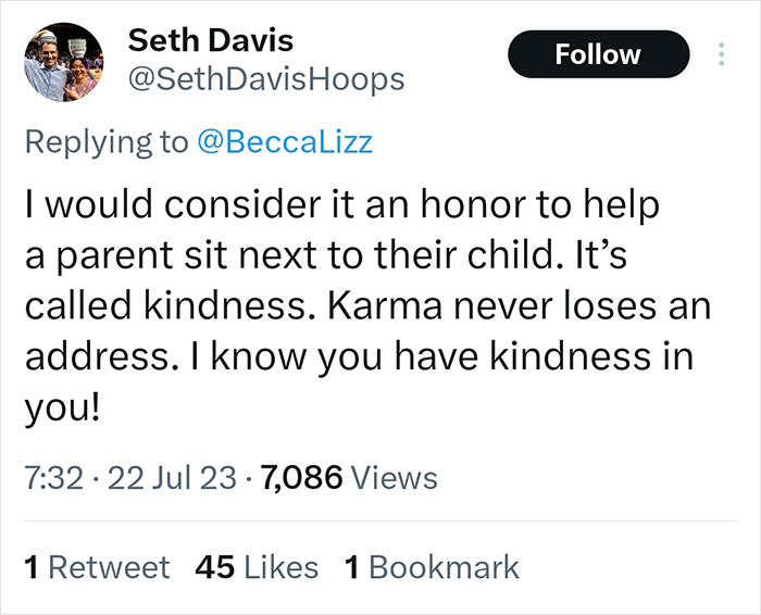 "My Life Is Not Expendable For Your Own Convenience": Woman's Unwilling To Swap Seats With Moms "My Life Is Not Expendable For Your Own Convenience": Woman's Unwilling To Swap Seats With Moms