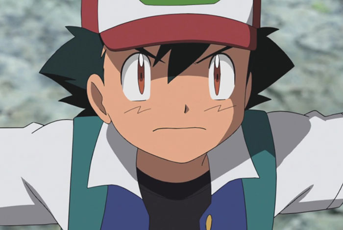 Ash Ketchum is looking serious
