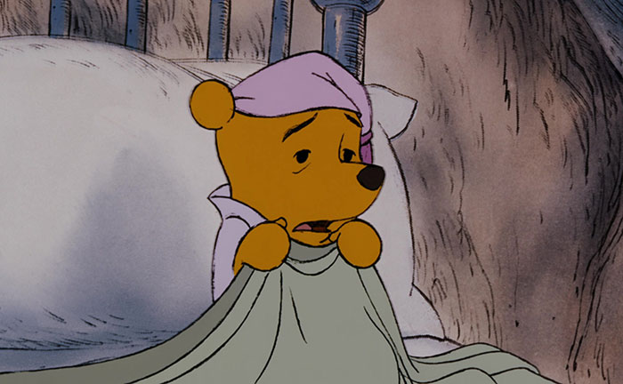 Winnie the Pooh being scared