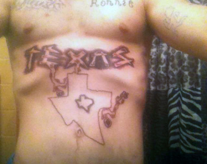 My Brother’s Friend Went To A “Tattoo Party” And Got This Texas Tattoo