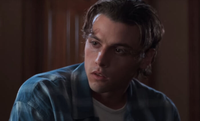 Billy looking scared at someone 